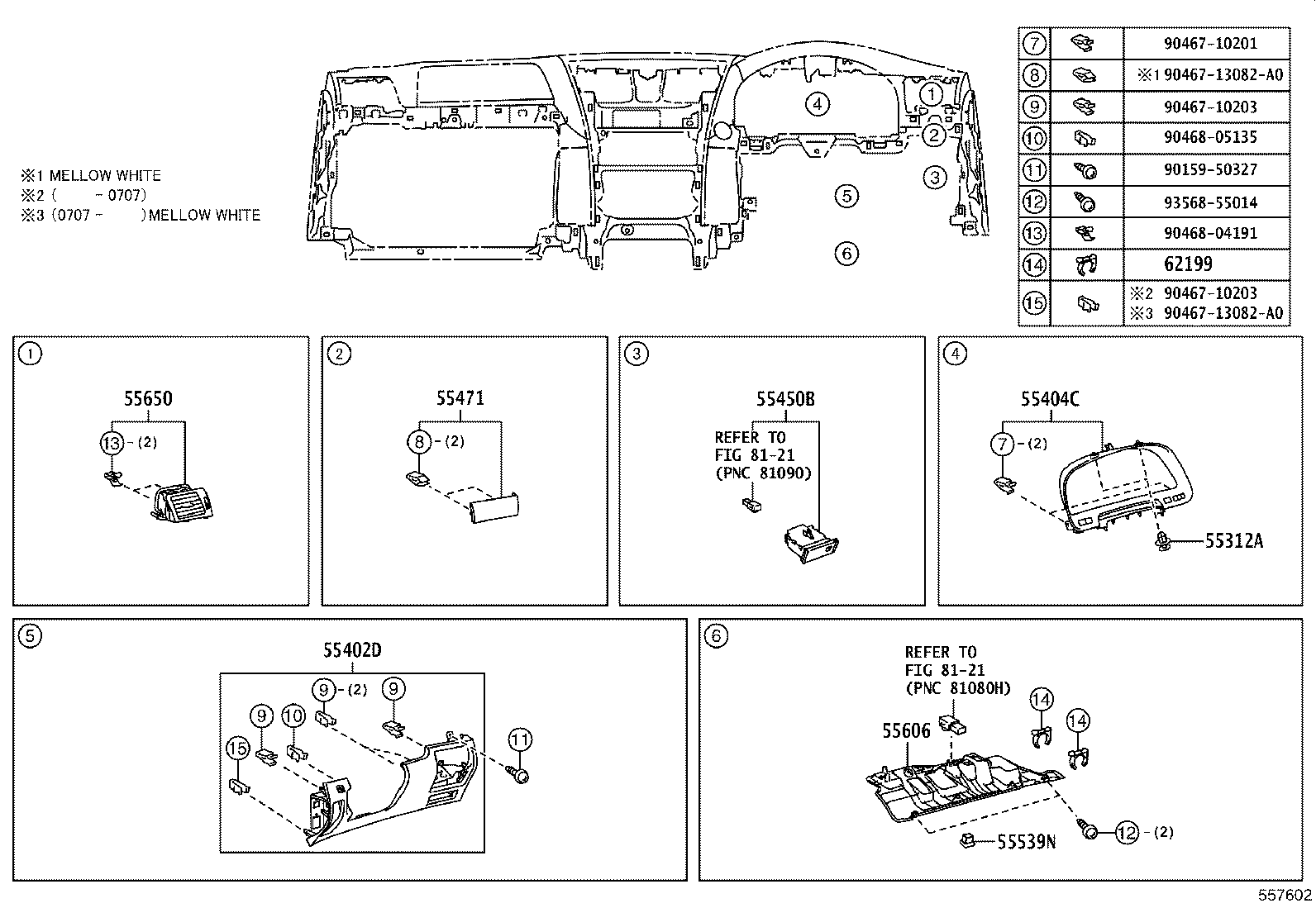 55404-50210 PANEL SUB-ASSY, INSTRUMENT CLUSTER FINISH, NO.2 product image