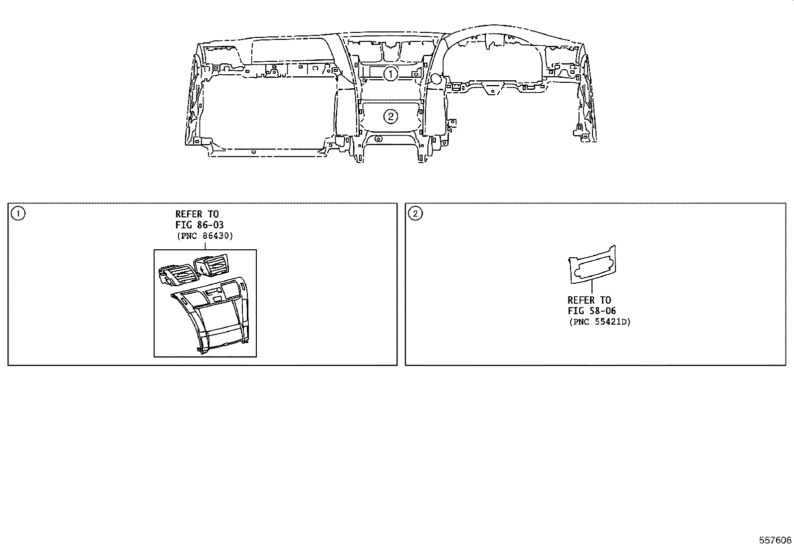 55404-50210 PANEL SUB-ASSY, INSTRUMENT CLUSTER FINISH, NO.2 product image