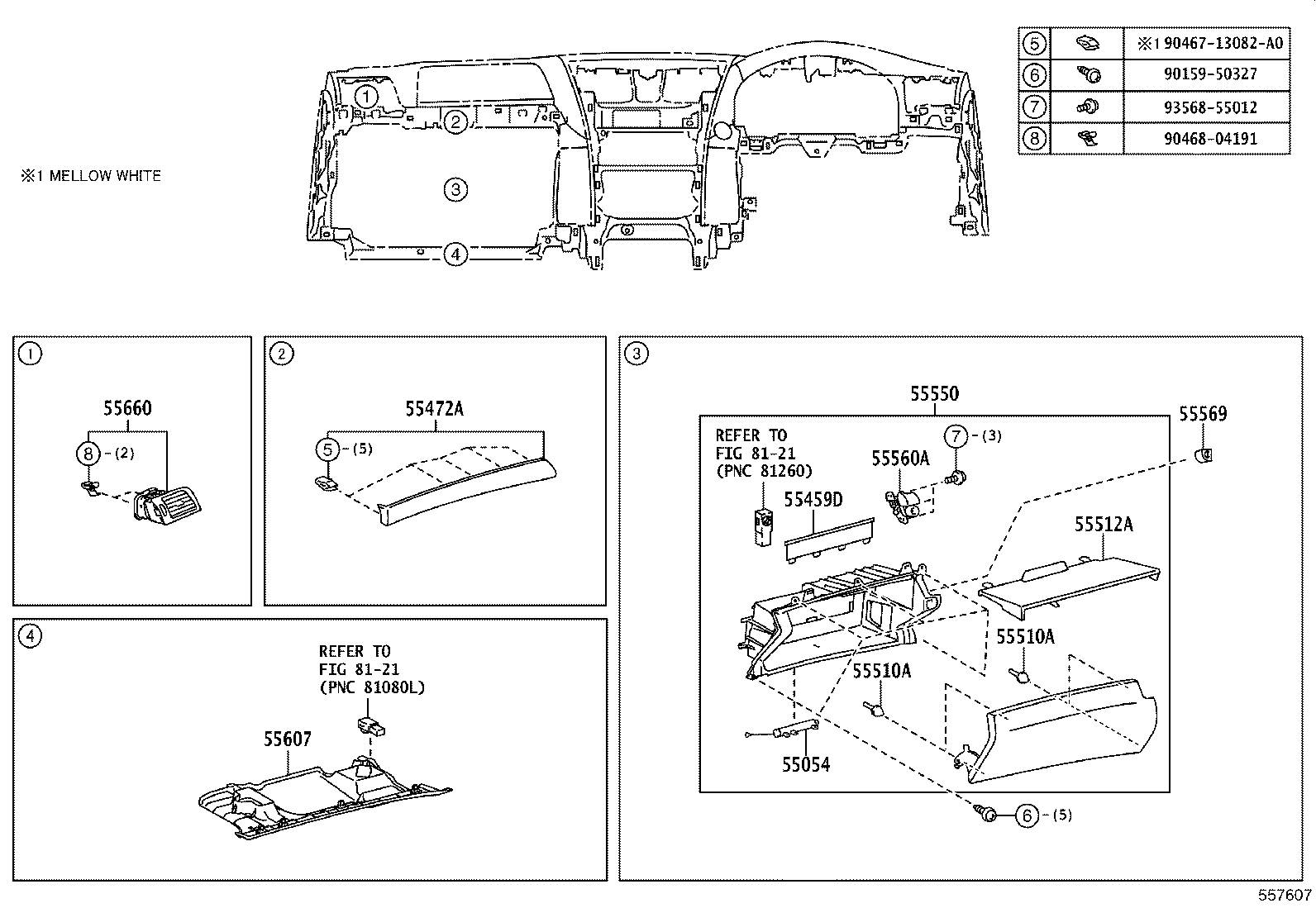 55404-50210 PANEL SUB-ASSY, INSTRUMENT CLUSTER FINISH, NO.2 product image