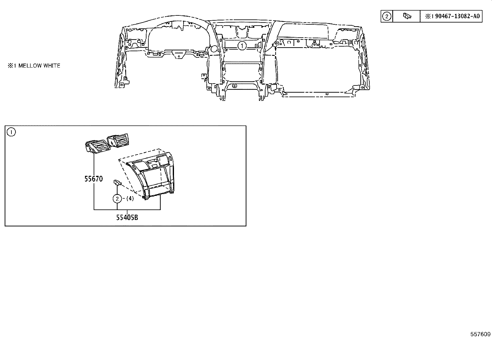 55401-50210-C4 PAD SUB-ASSY, INSTRUMENT PANEL SAFETY product image
