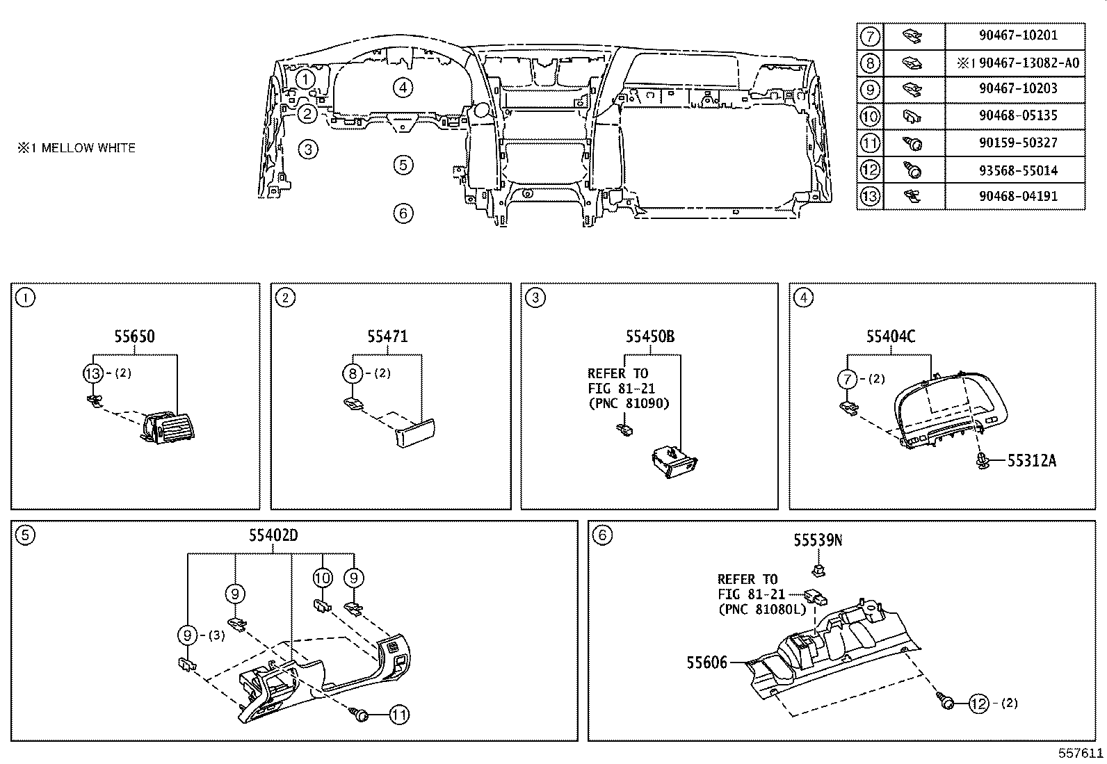 55401-50210-C4 PAD SUB-ASSY, INSTRUMENT PANEL SAFETY product image