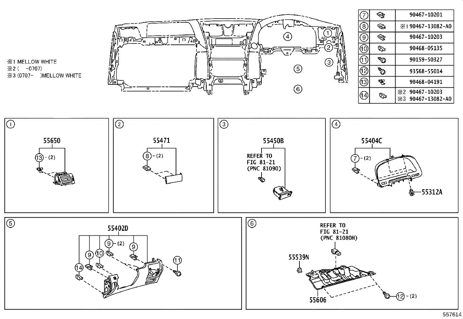 55401-50210-C4 PAD SUB-ASSY, INSTRUMENT PANEL SAFETY product image