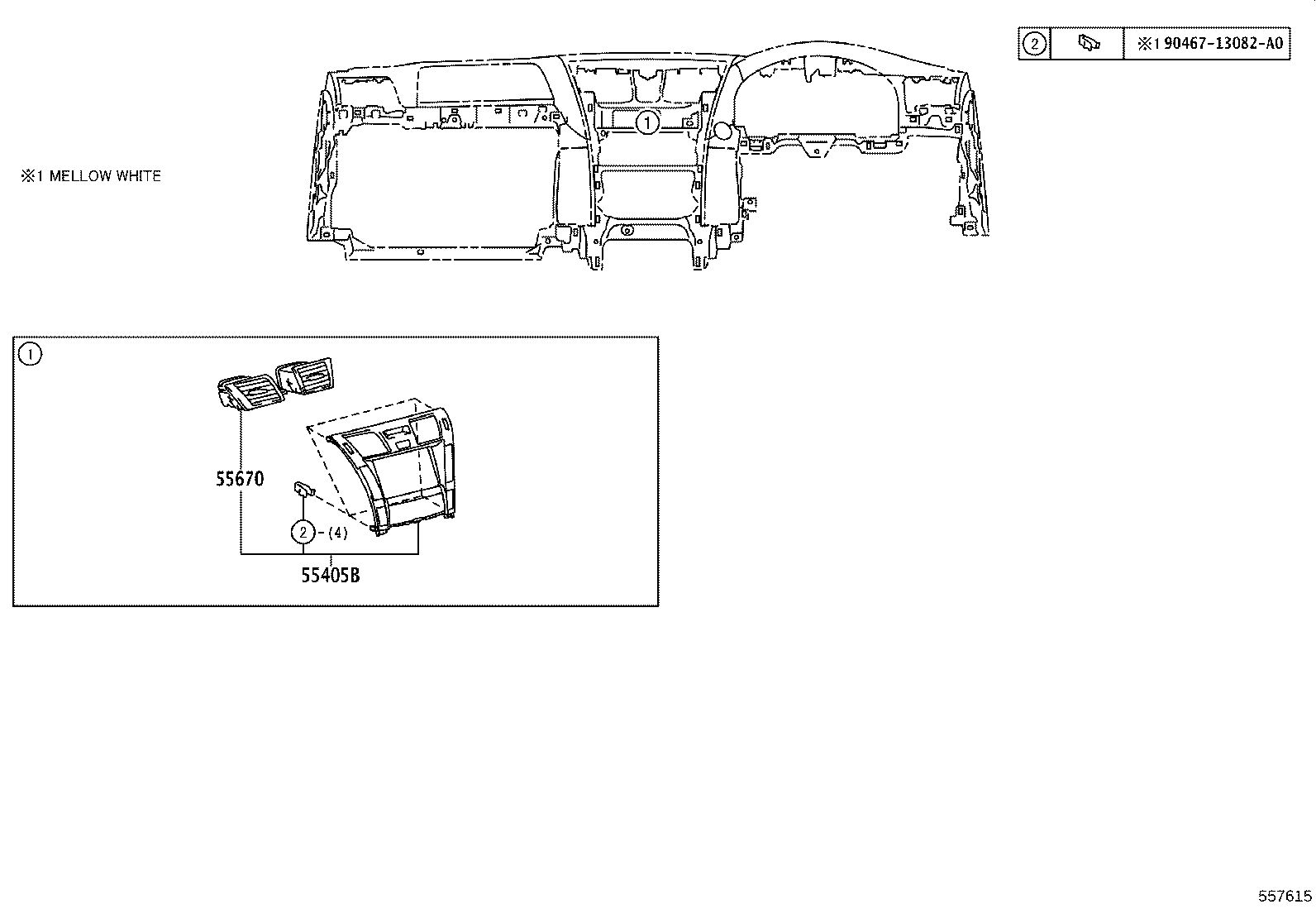 55401-50210-C4 PAD SUB-ASSY, INSTRUMENT PANEL SAFETY product image