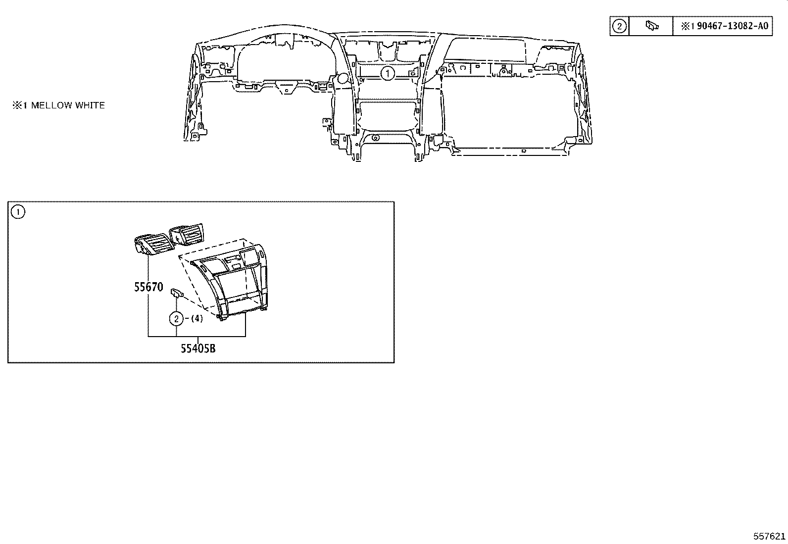 55401-50150-C2 PAD SUB-ASSY, INSTRUMENT PANEL SAFETY product image
