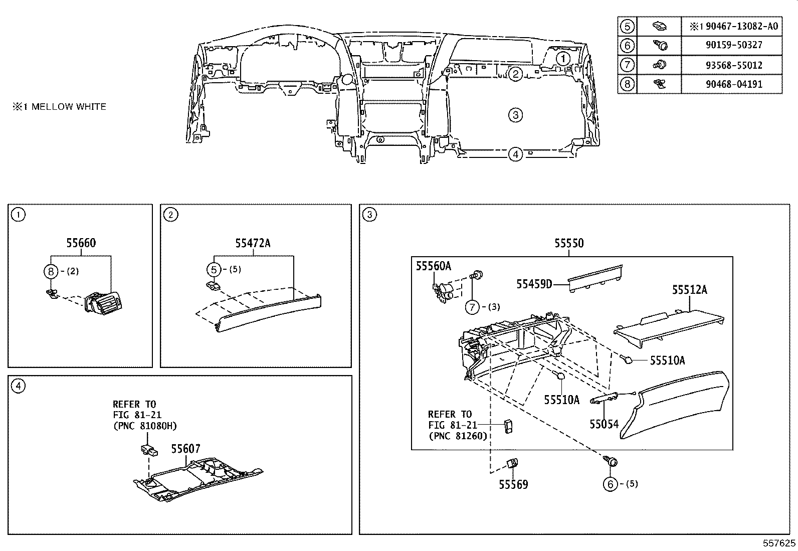 55401-50150-C2 PAD SUB-ASSY, INSTRUMENT PANEL SAFETY product image