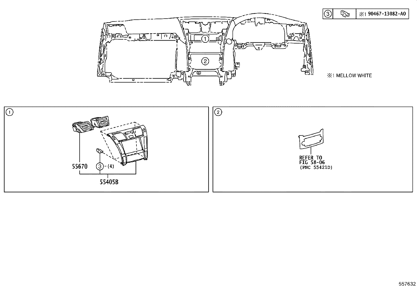 55404-50180 PANEL SUB-ASSY, INSTRUMENT CLUSTER FINISH, NO.2 product image