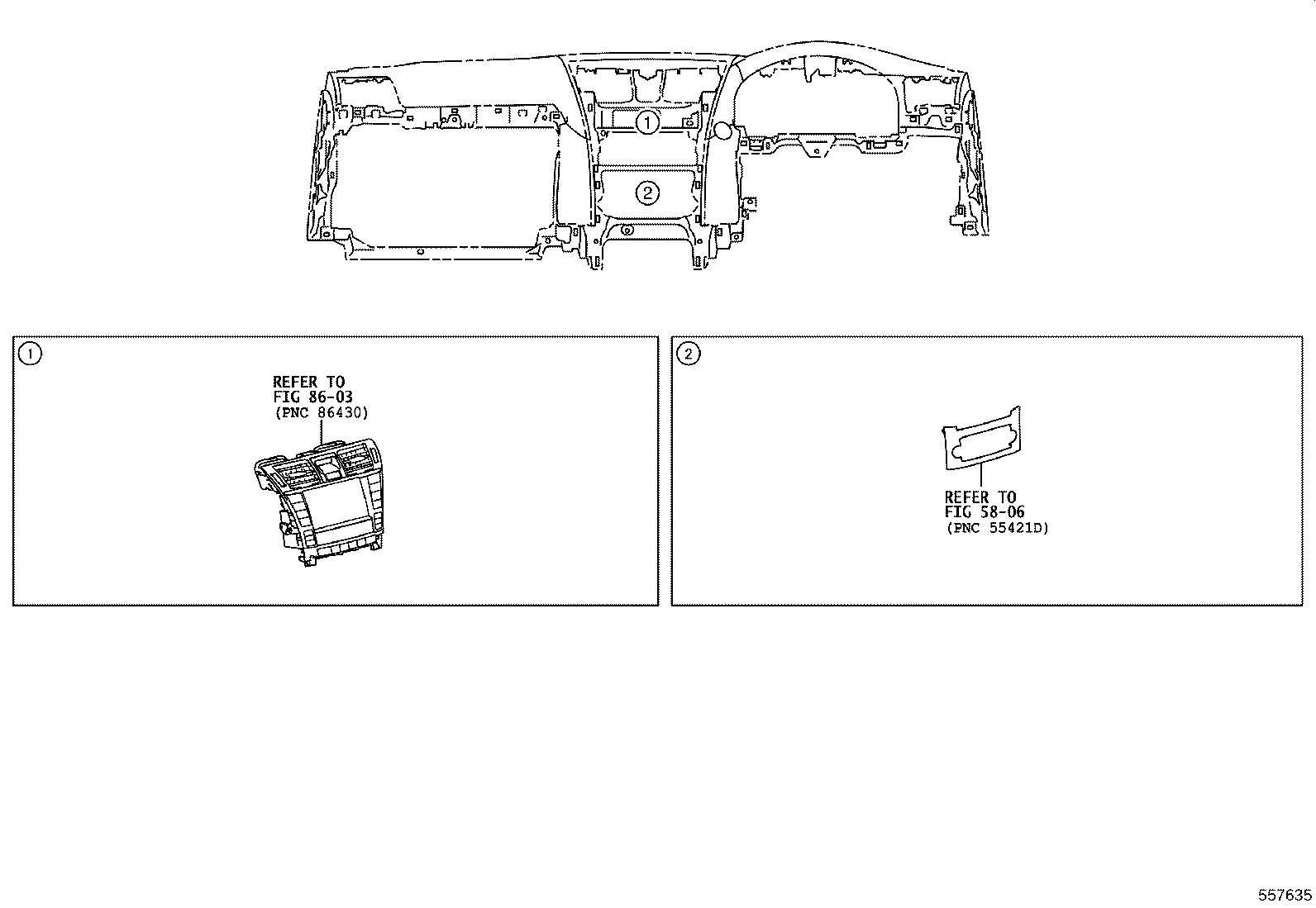 55404-50180 PANEL SUB-ASSY, INSTRUMENT CLUSTER FINISH, NO.2 product image