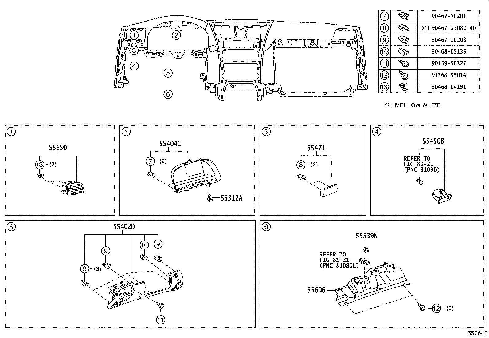 55374-50100 BRACKET, INSTRUMENT PANEL LOWER MOUNTING, NO.1 product image