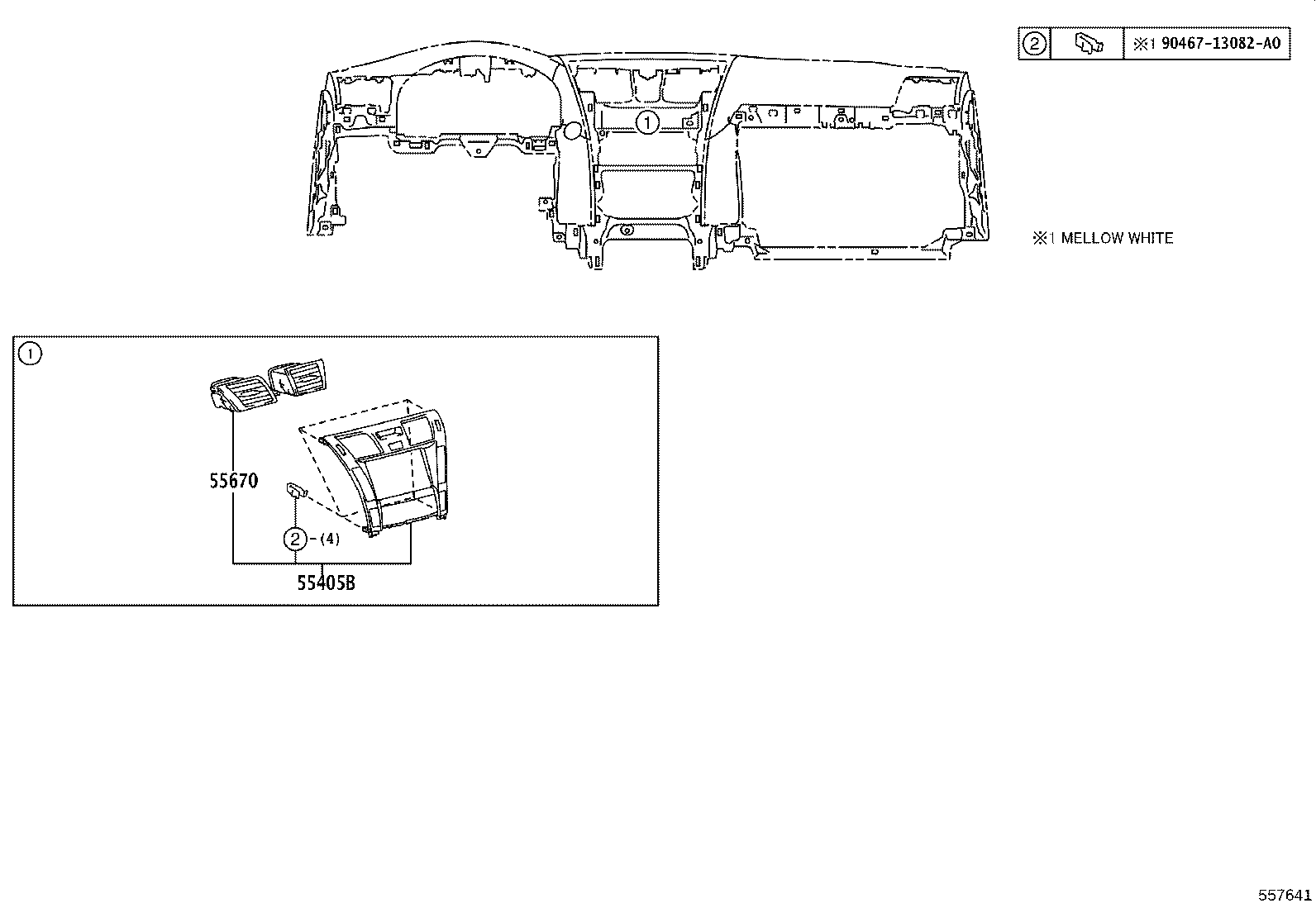 55374-50100 BRACKET, INSTRUMENT PANEL LOWER MOUNTING, NO.1 product image