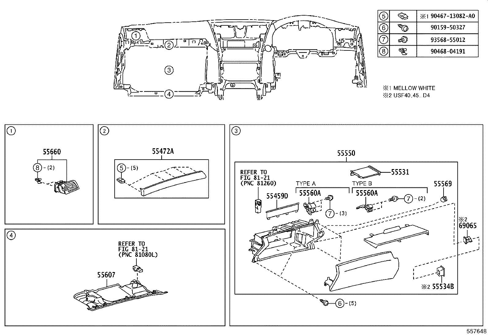 55374-50100 BRACKET, INSTRUMENT PANEL LOWER MOUNTING, NO.1 product image