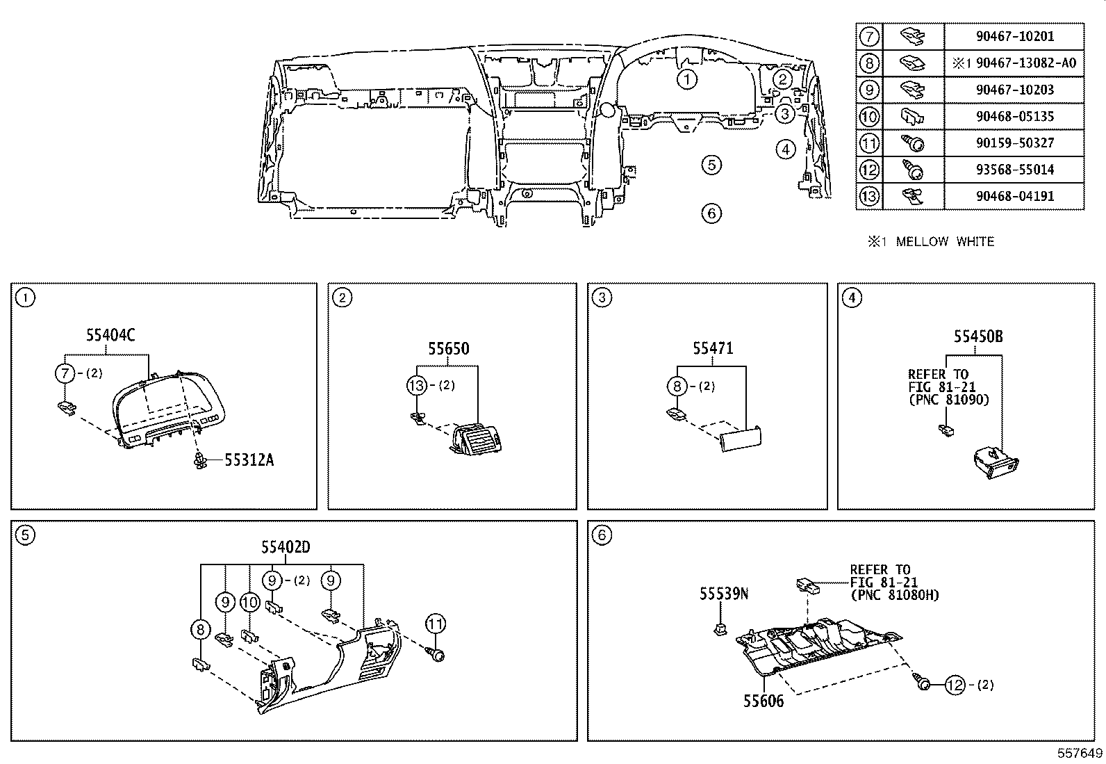 55374-50100 BRACKET, INSTRUMENT PANEL LOWER MOUNTING, NO.1 product image