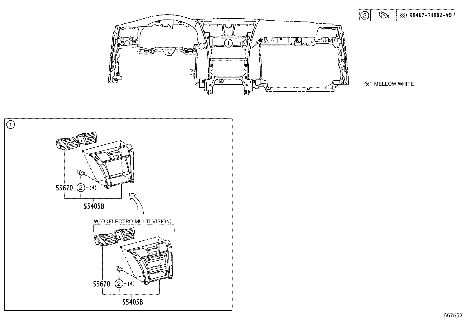 55404-50160 PANEL SUB-ASSY, INSTRUMENT CLUSTER FINISH, NO.2 product image