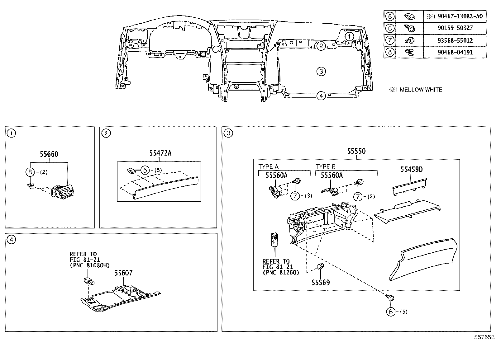 55404-50160 PANEL SUB-ASSY, INSTRUMENT CLUSTER FINISH, NO.2 product image