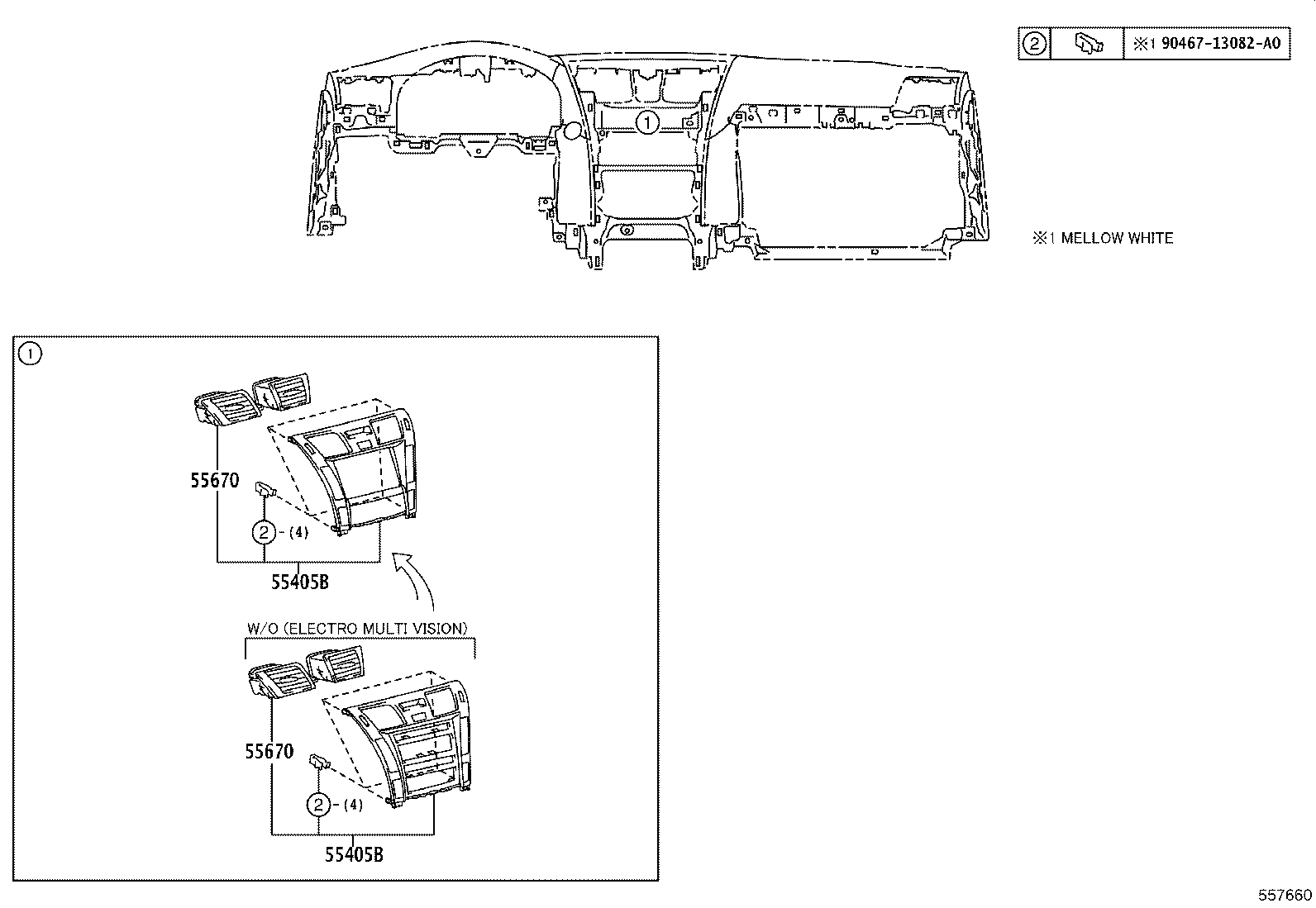 55404-50160 PANEL SUB-ASSY, INSTRUMENT CLUSTER FINISH, NO.2 product image