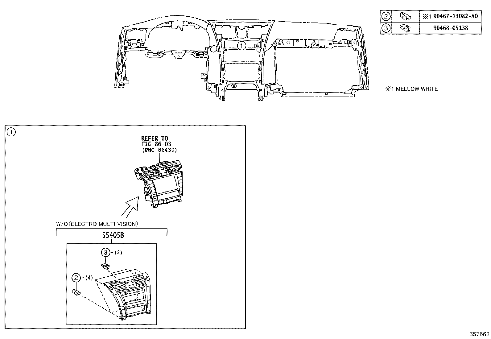 55404-50160 PANEL SUB-ASSY, INSTRUMENT CLUSTER FINISH, NO.2 product image