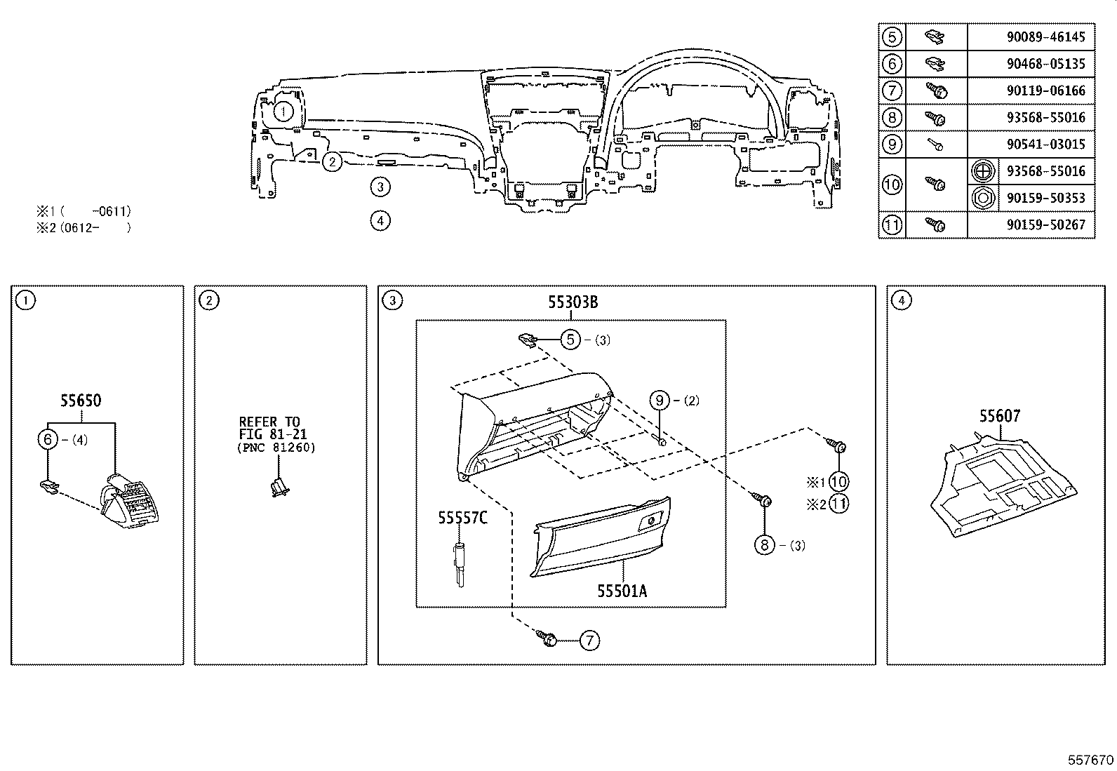 55330-06161 REINFORCEMENT ASSY, INSTRUMENT PANEL product image