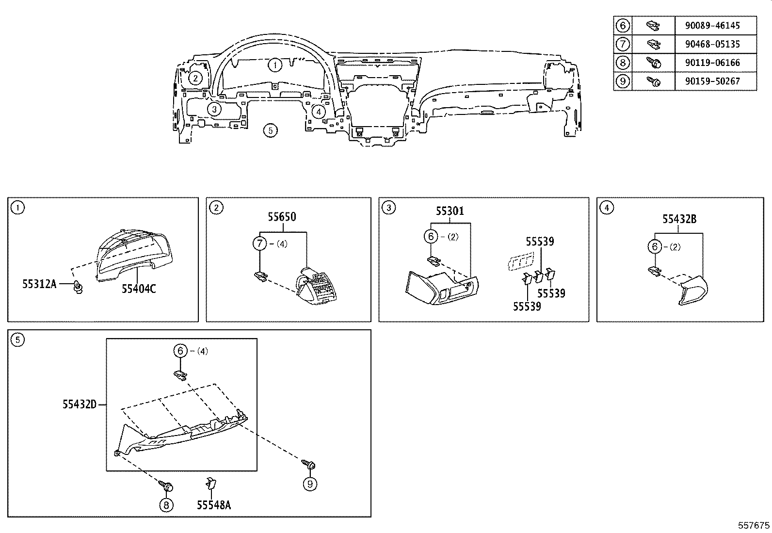 55330-06161 REINFORCEMENT ASSY, INSTRUMENT PANEL product image