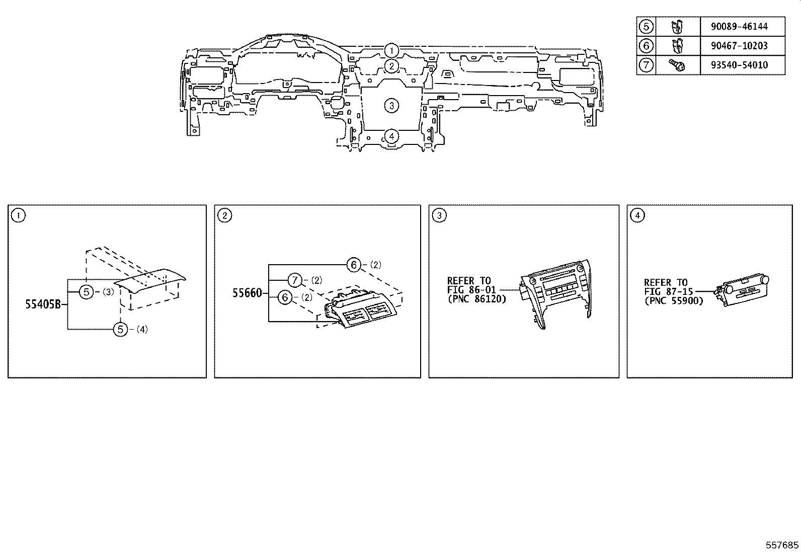 55330-06320 REINFORCEMENT, INSTRUMENT PANEL product image