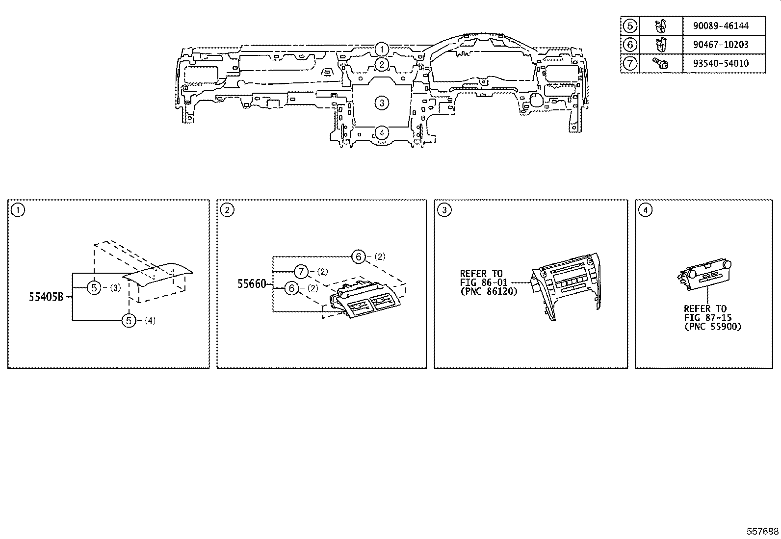 55330-06320 REINFORCEMENT, INSTRUMENT PANEL product image