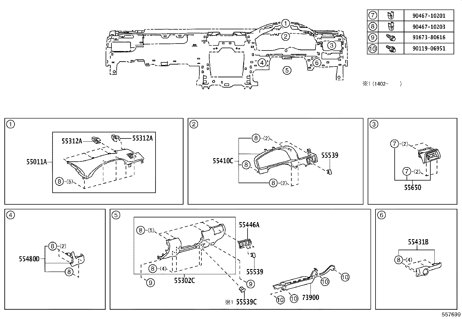 55670-33251-C0 REGISTER ASSY, INSTRUMENT PANEL, NO.3 product image