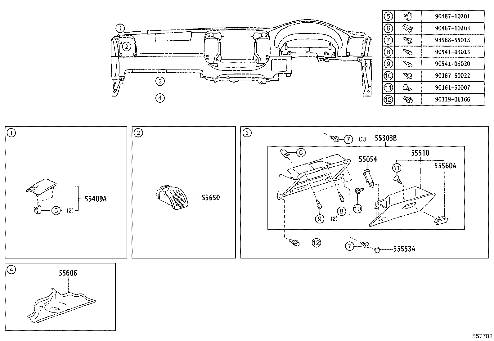 55330-33280 REINFORCEMENT, INSTRUMENT PANEL product image