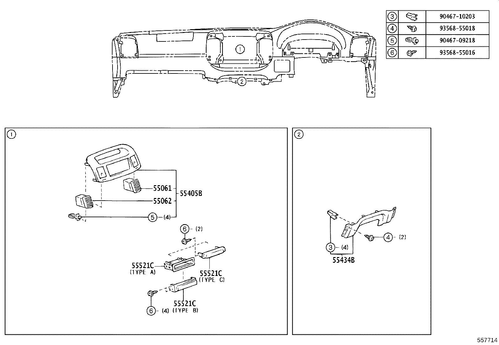 55330-33280 REINFORCEMENT, INSTRUMENT PANEL product image