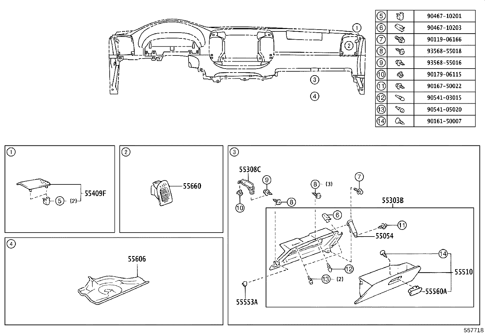 55330-33280 REINFORCEMENT, INSTRUMENT PANEL product image