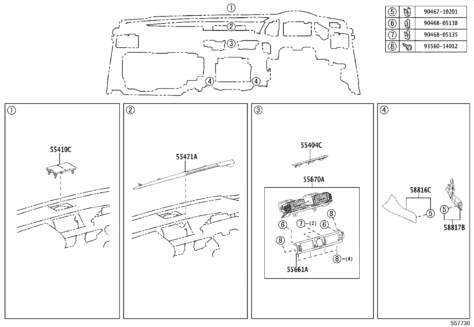 55330-53390 REINFORCEMENT ASSY, INSTRUMENT PANEL product image