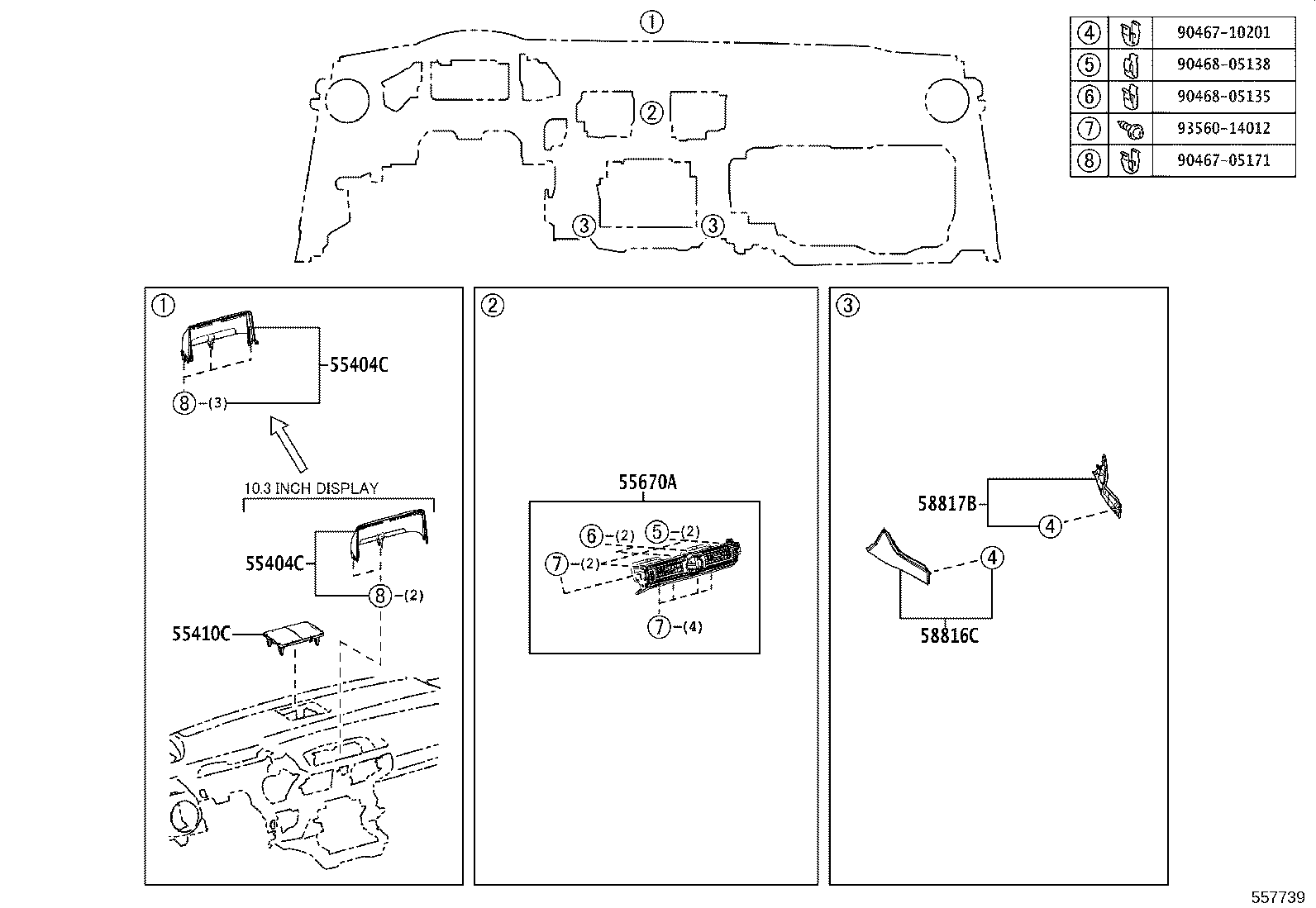 55650-53200 REGISTER ASSY, INSTRUMENT PANEL, NO.1 product image