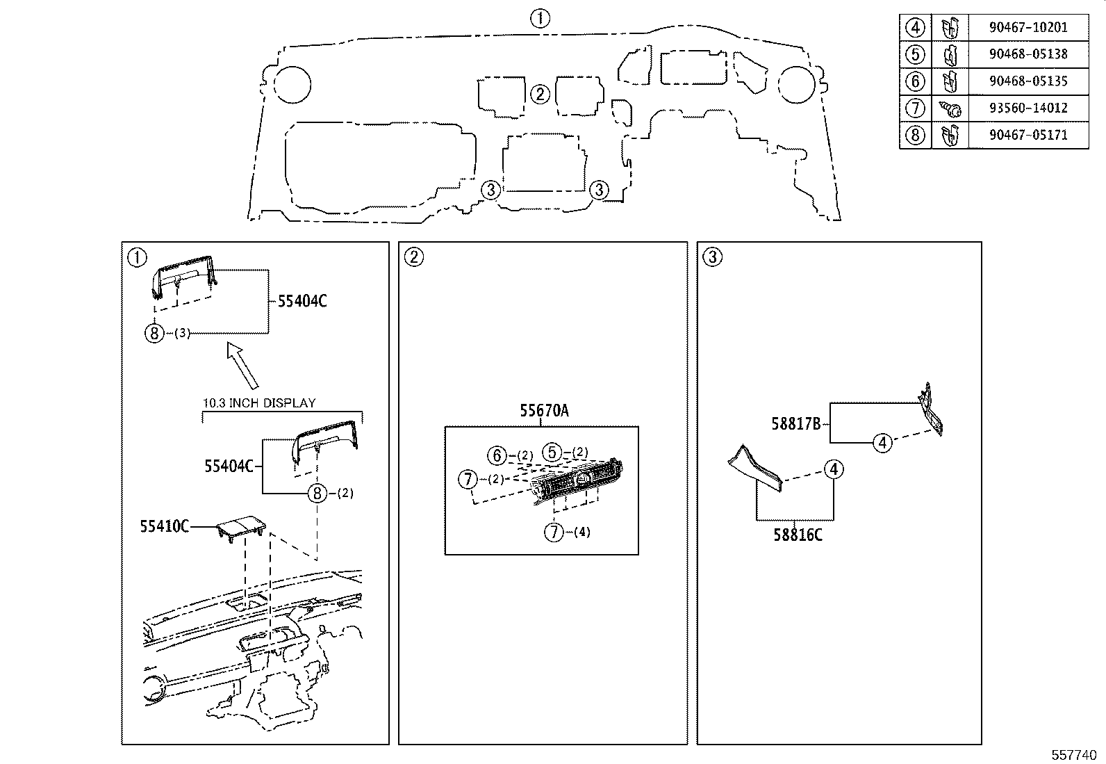 55650-53200 REGISTER ASSY, INSTRUMENT PANEL, NO.1 product image