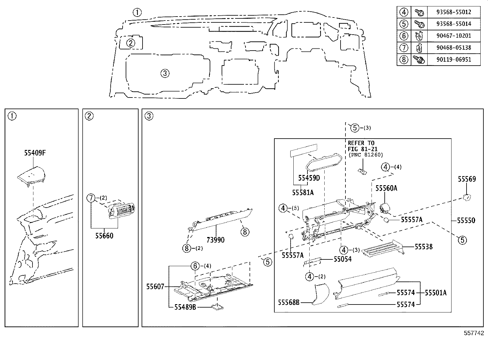 55330-53390 REINFORCEMENT ASSY, INSTRUMENT PANEL product image