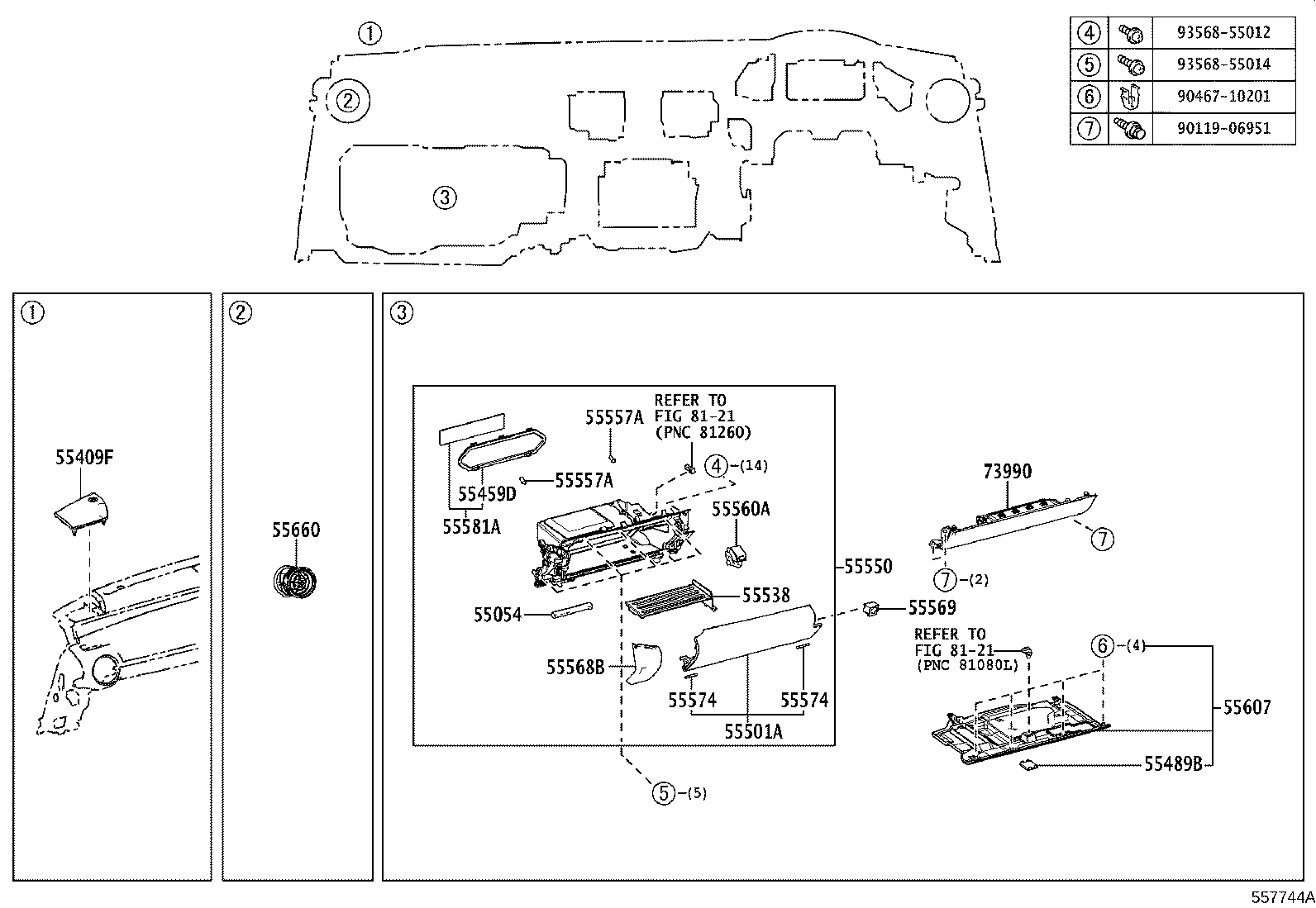55650-53200 REGISTER ASSY, INSTRUMENT PANEL, NO.1 product image