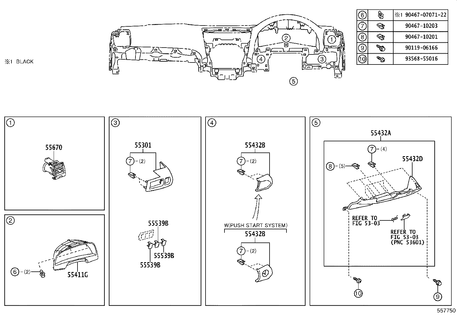 55330-33320 REINFORCEMENT, INSTRUMENT PANEL product image