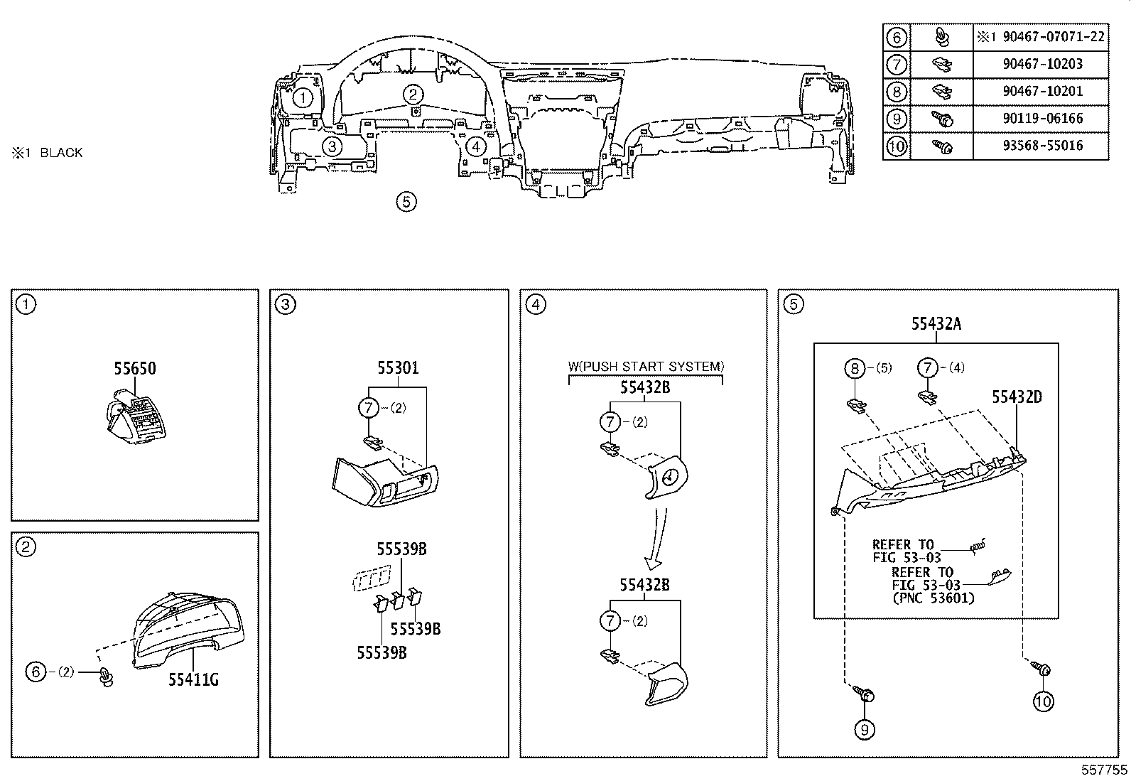 55330-33320 REINFORCEMENT, INSTRUMENT PANEL product image