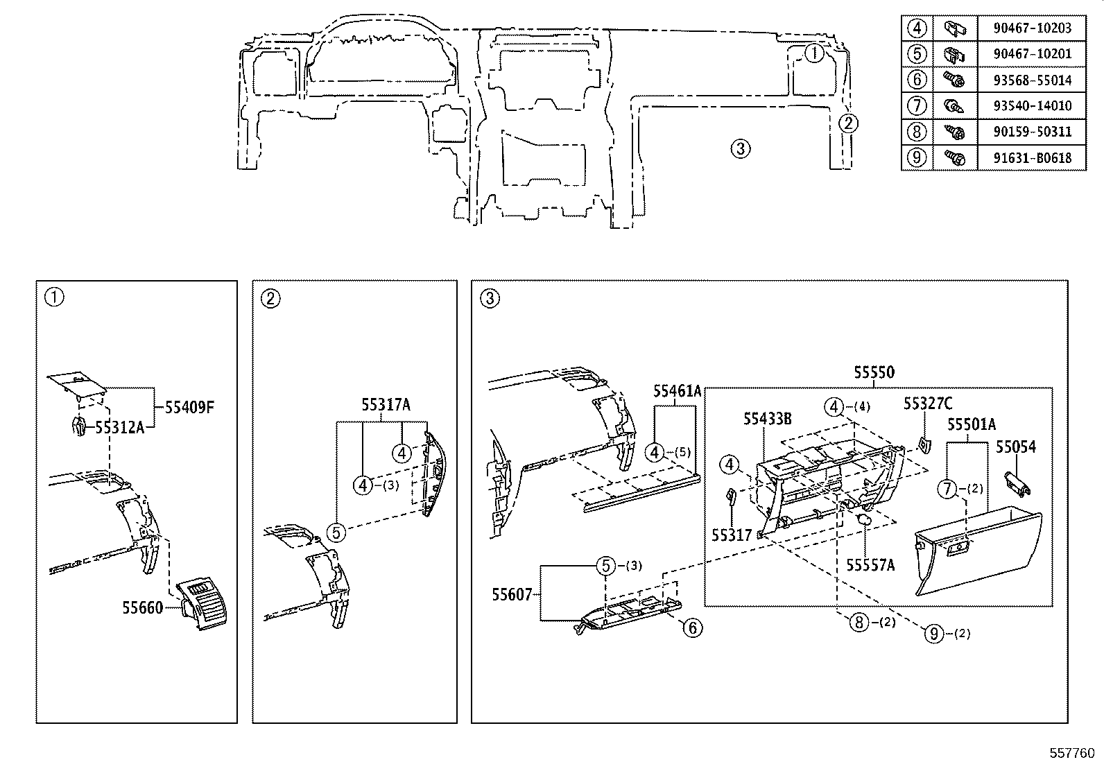 55404-60421 PANEL SUB-ASSY, INSTRUMENT CLUSTER FINISH product image