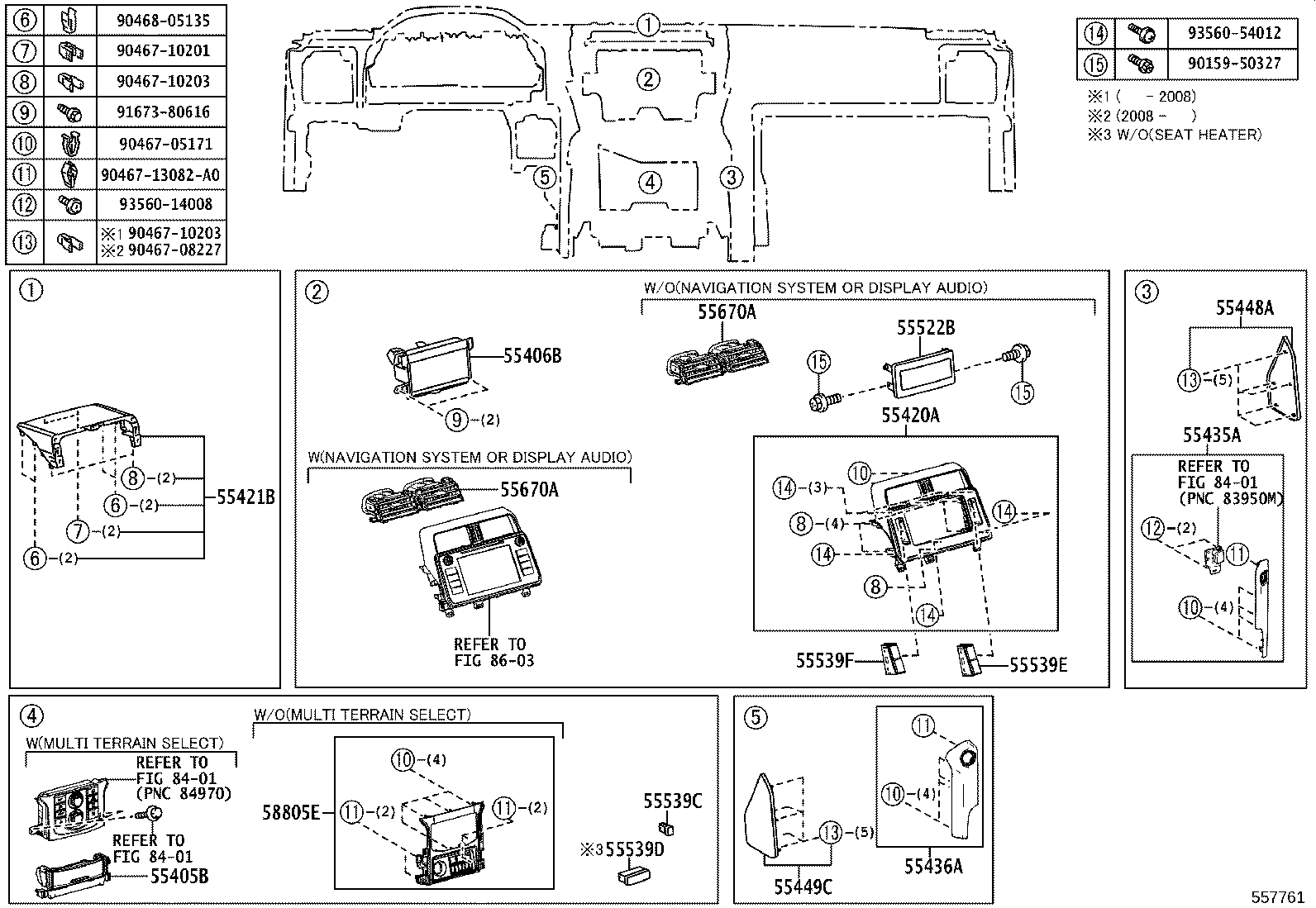 55405-60410 PANEL SUB-ASSY, INSTRUMENT CLUSTER FINISH, CENTER product image