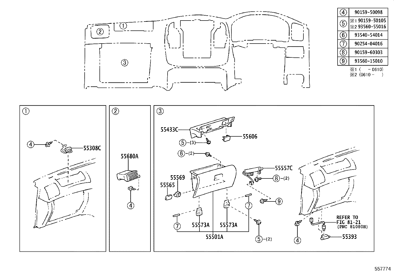 84013-60040 PANEL, INSTRUMENT CLUSTER FINISH, NO.1 product image