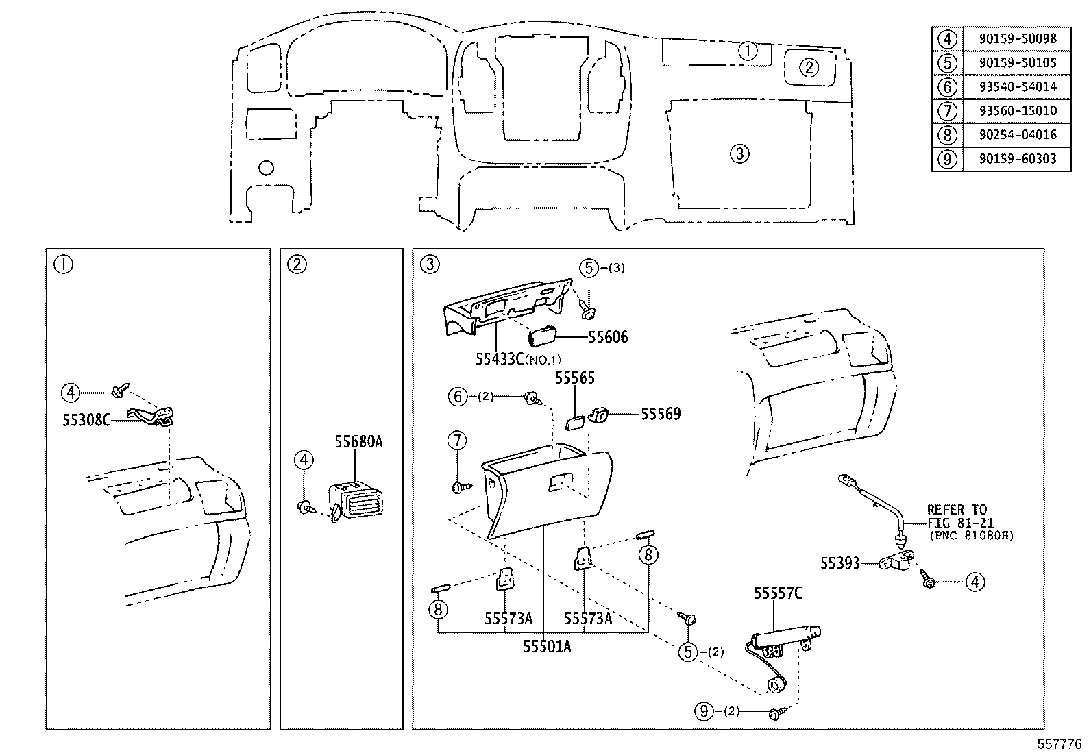 84013-60040 PANEL, INSTRUMENT CLUSTER FINISH, NO.1 product image