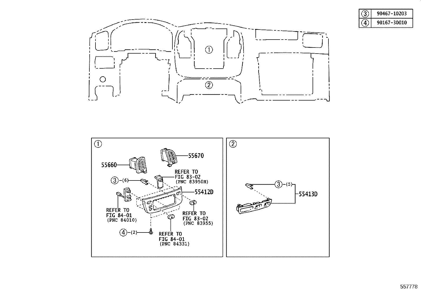 55412-60340 PANEL, INSTRUMENT CLUSTER FINISH, CENTER product image
