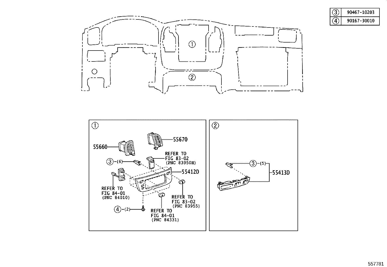 55412-60280 PANEL, INSTRUMENT CLUSTER FINISH, CENTER product image