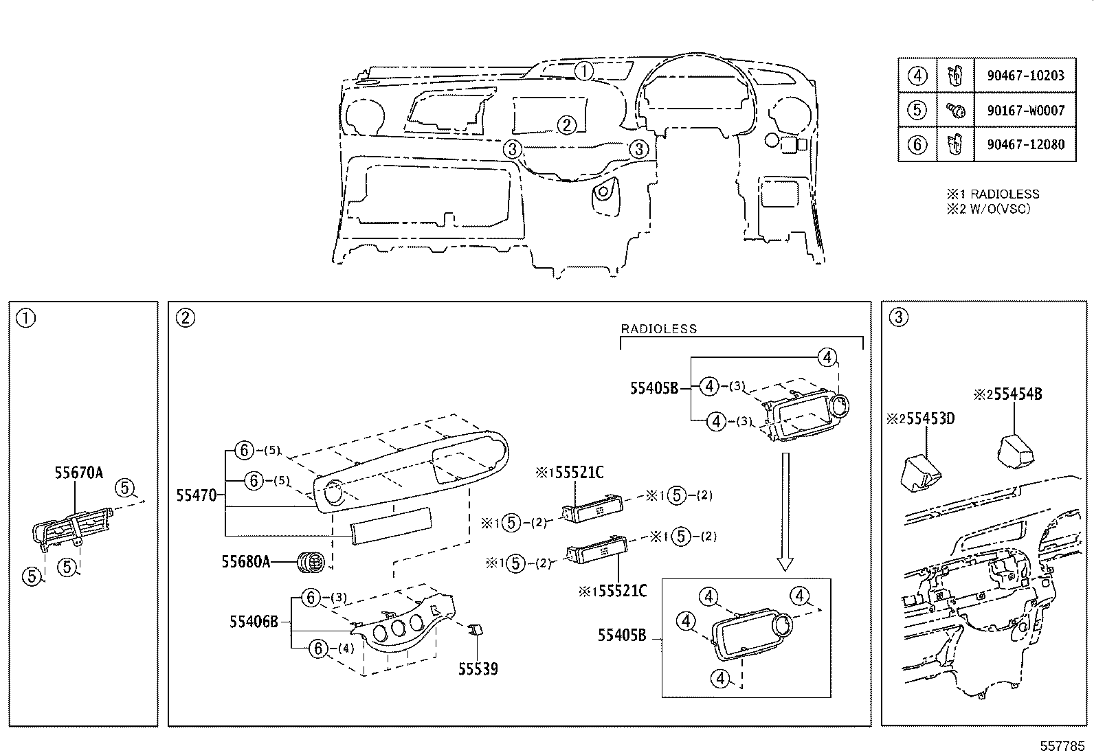 86451-0D010 PANEL SUB-ASSY, INSTRUMENT CLUSTER FINISH, CENTER product image