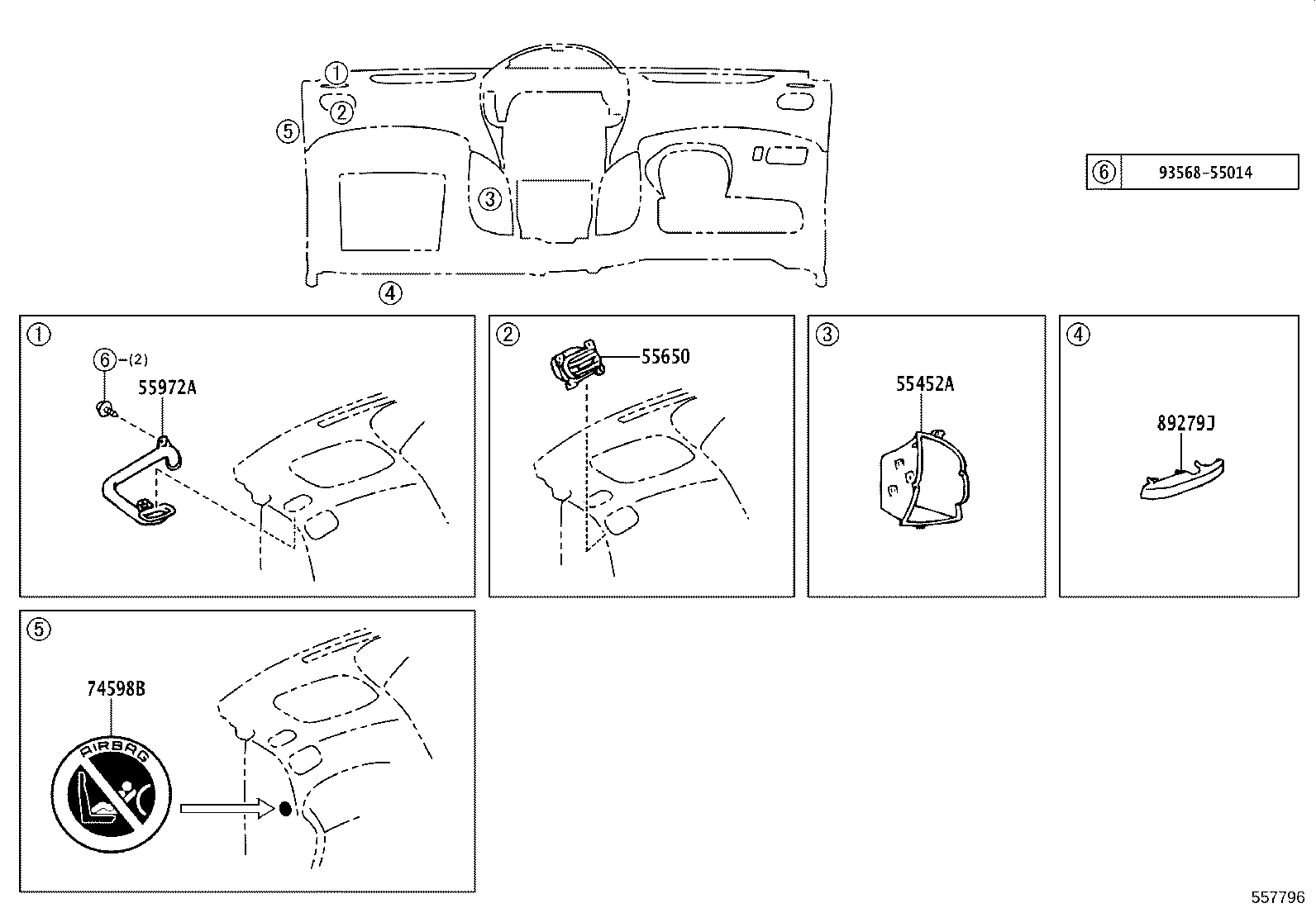 55330-52151 REINFORCEMENT, INSTRUMENT PANEL product image