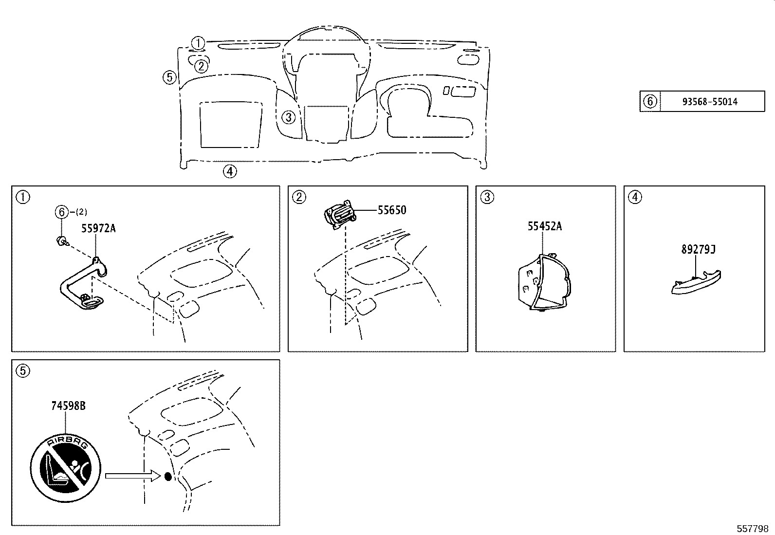55330-52151 REINFORCEMENT, INSTRUMENT PANEL product image