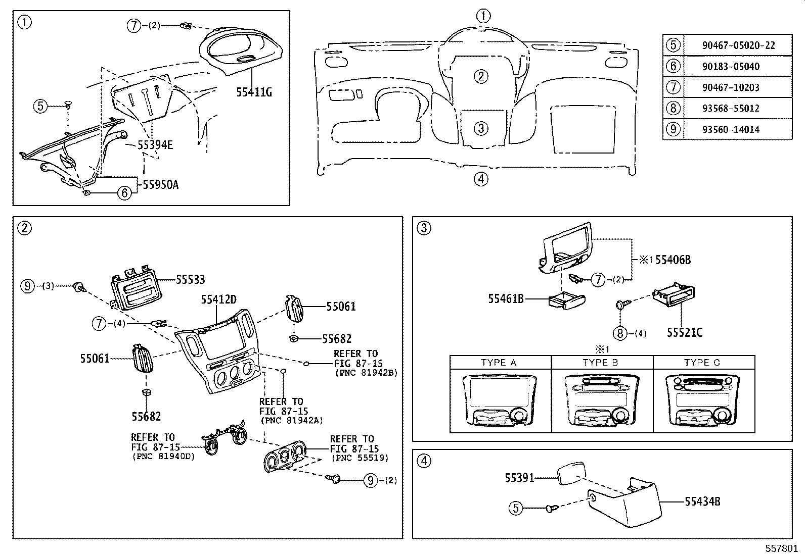 55330-52151 REINFORCEMENT, INSTRUMENT PANEL product image