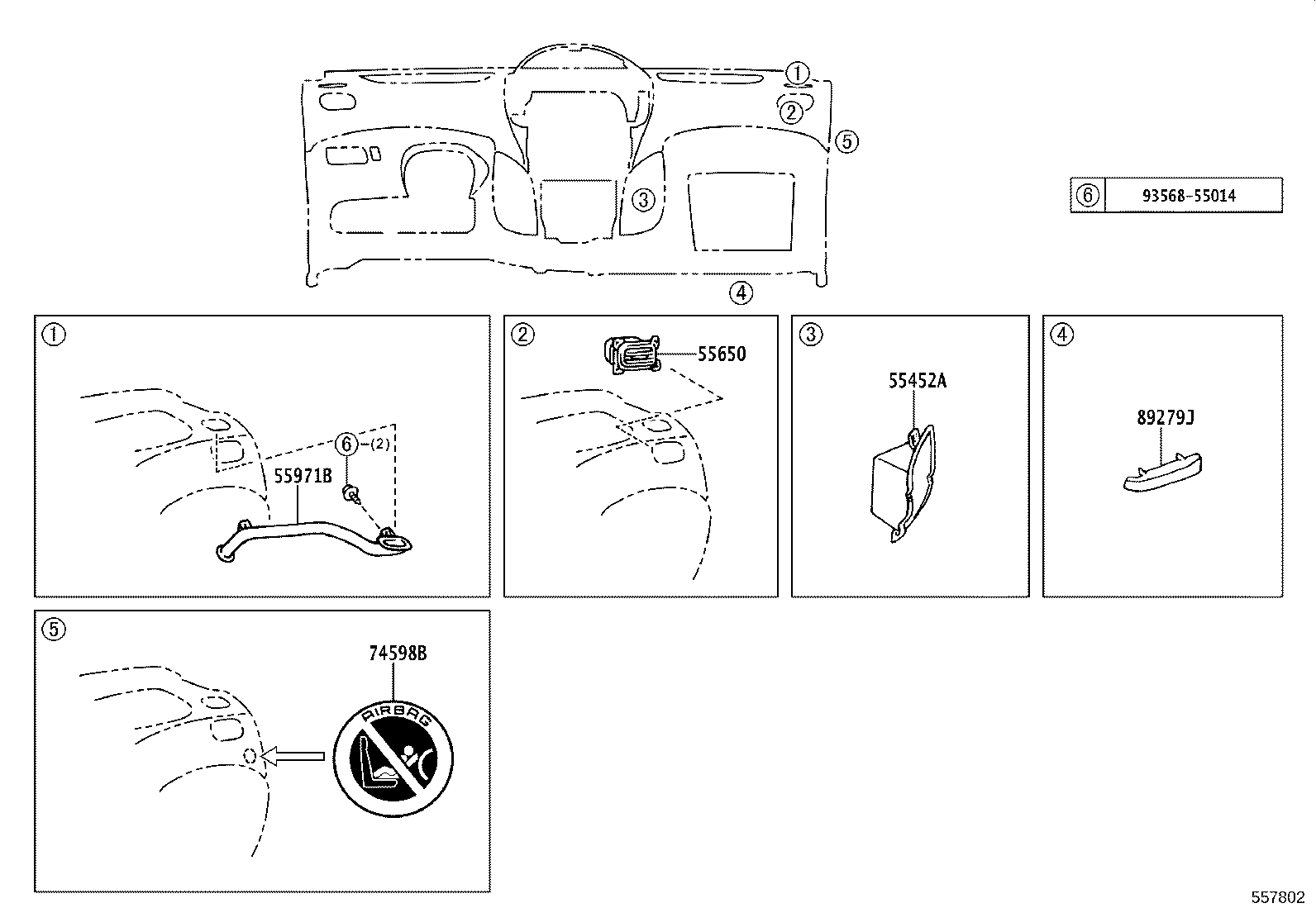 55330-52151 REINFORCEMENT, INSTRUMENT PANEL product image