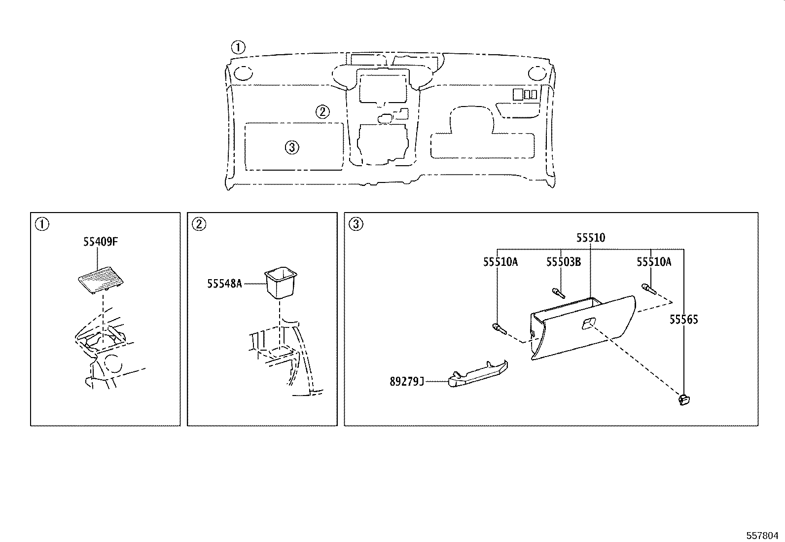 55330-52250 REINFORCEMENT, INSTRUMENT PANEL product image