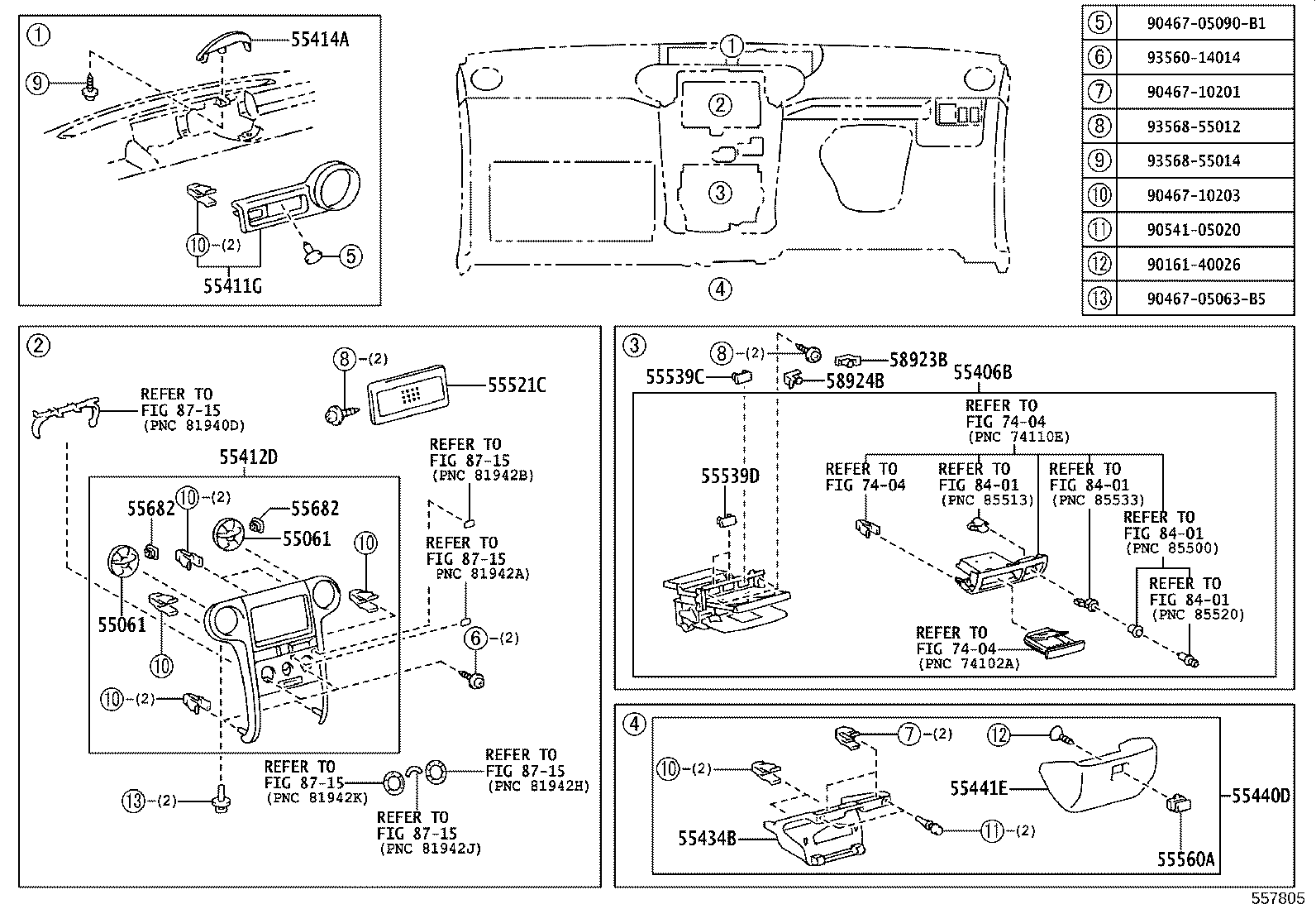 55330-52250 REINFORCEMENT, INSTRUMENT PANEL product image