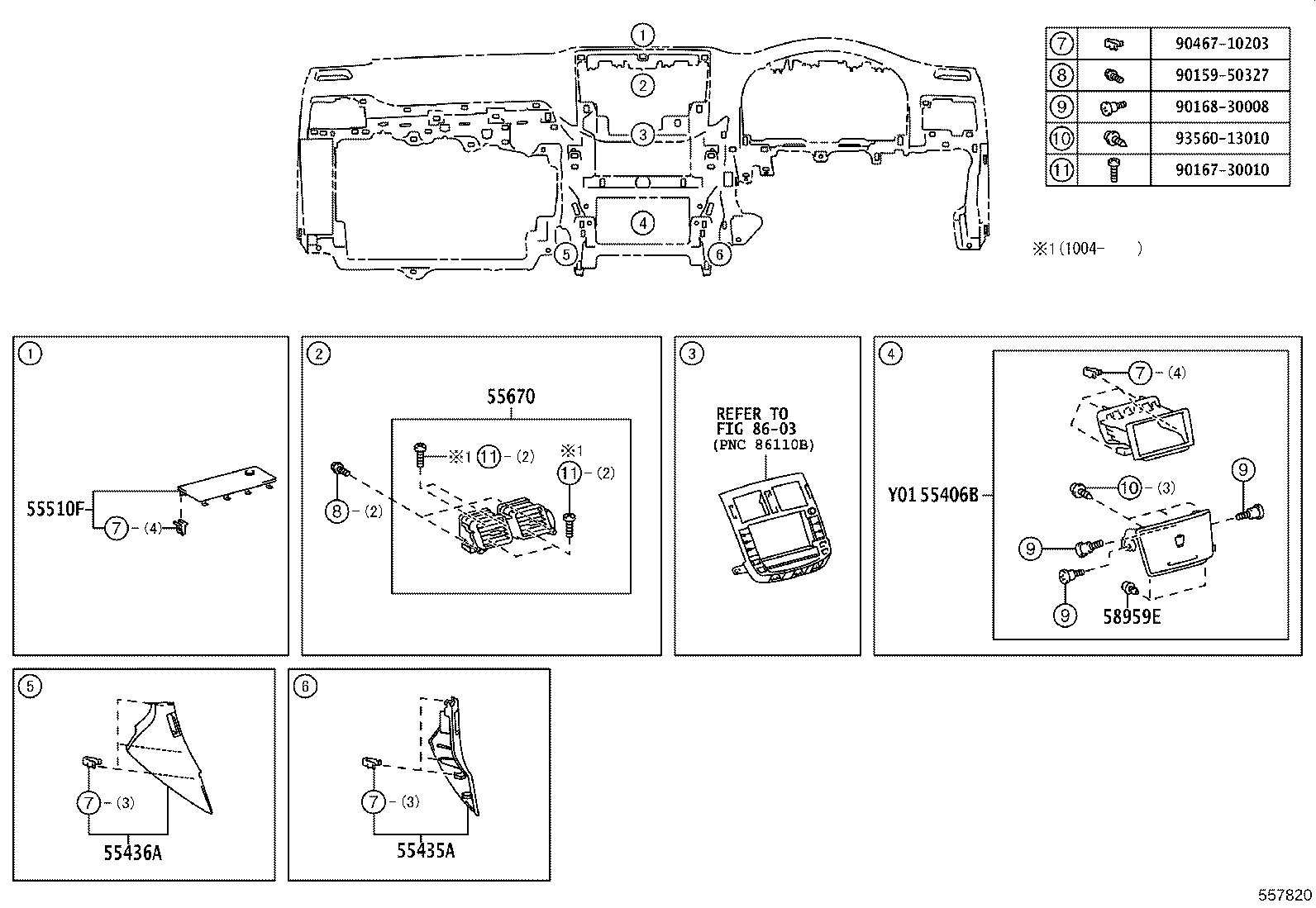 55404-30A10 PANEL SUB-ASSY, INSTRUMENT CLUSTER FINISH, NO.2 product image