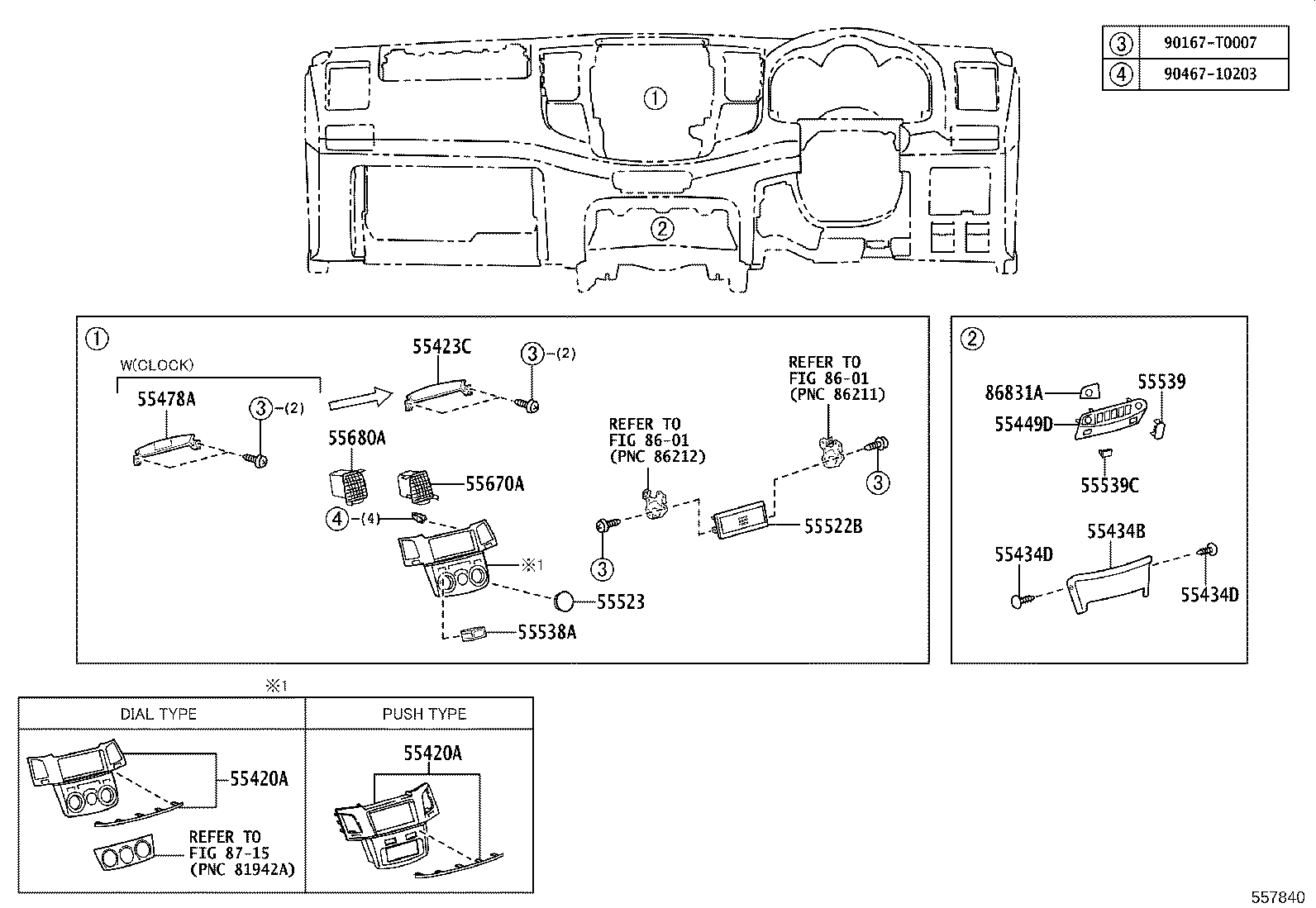 55523-0K040 COVER, HEATER CONTROL OPENING product image
