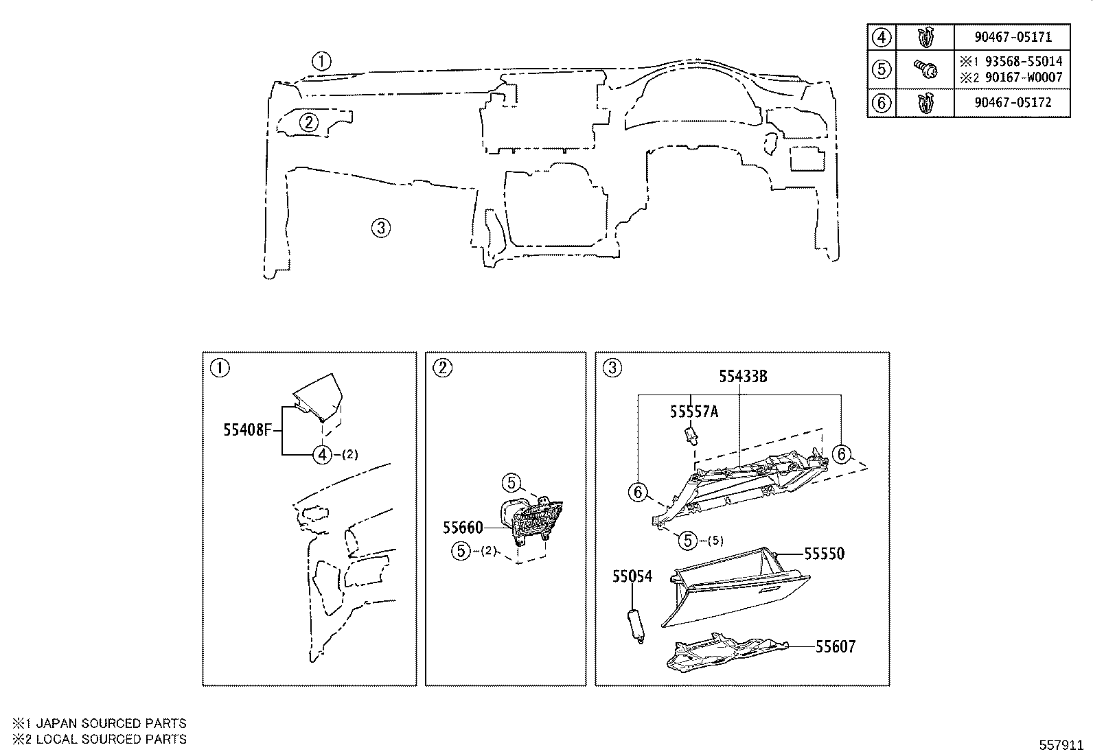 55357-F4010 CUSHION, INSTRUMENT PANEL, NO.3 product image